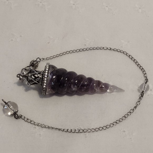 Amethyst Spiral Pendulum - Picture 3 of 5